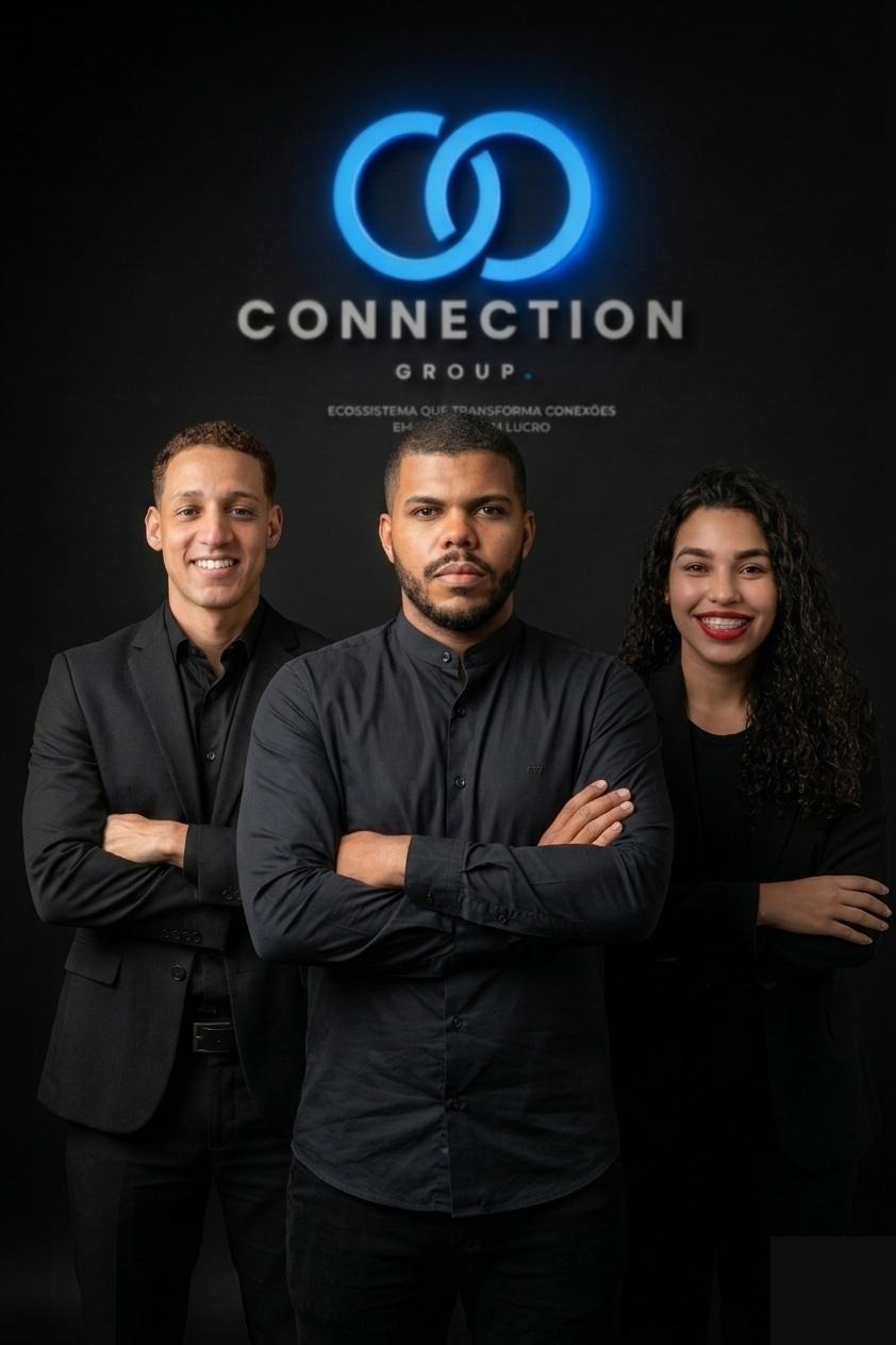 Diretoria Connection Group: Carlos Jesus, Dhenef Figueiredo e Pedro Paulo